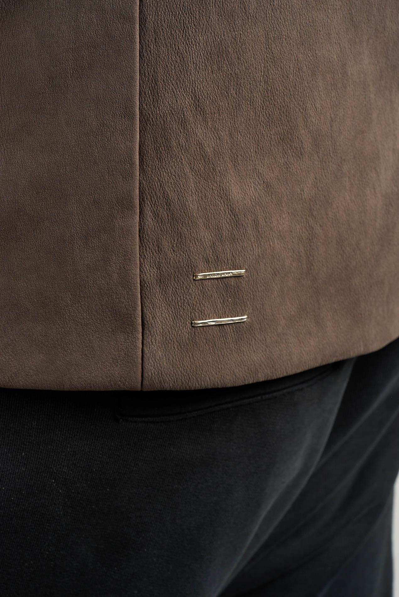 DANIELE BASTA LEATHER AND SILVER JACKET 